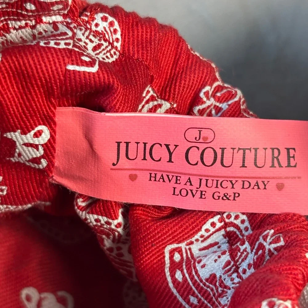 Vintage Y2K Juicy Couture Girls Gone Juicy Red Velour travel jewelry case